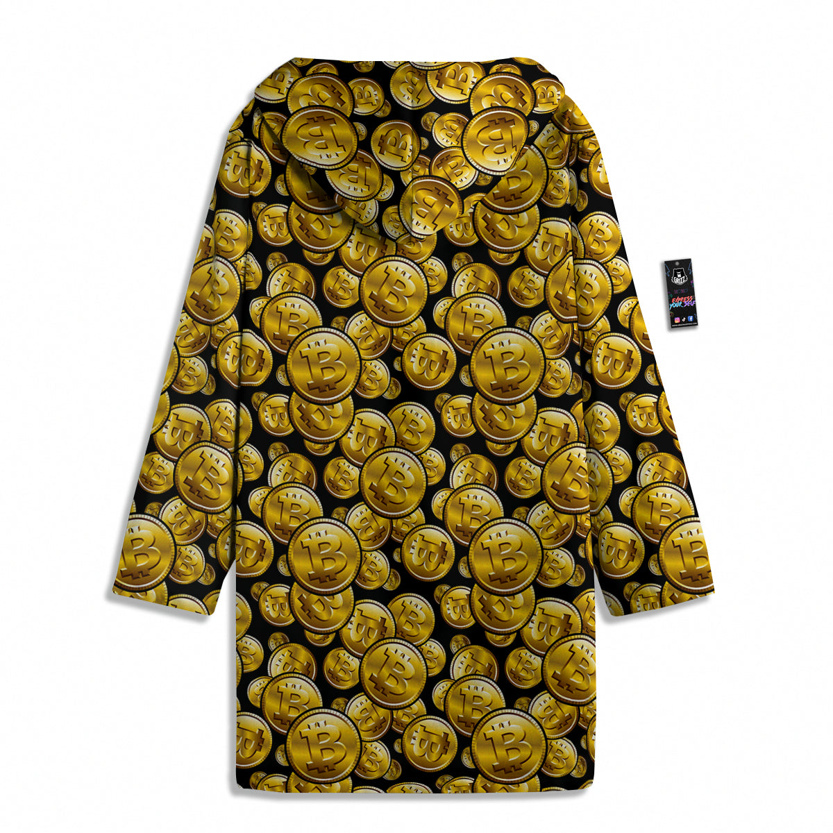 Crypto Bitcoin Print Pattern Men's Windbreaker Jacket-grizzshop