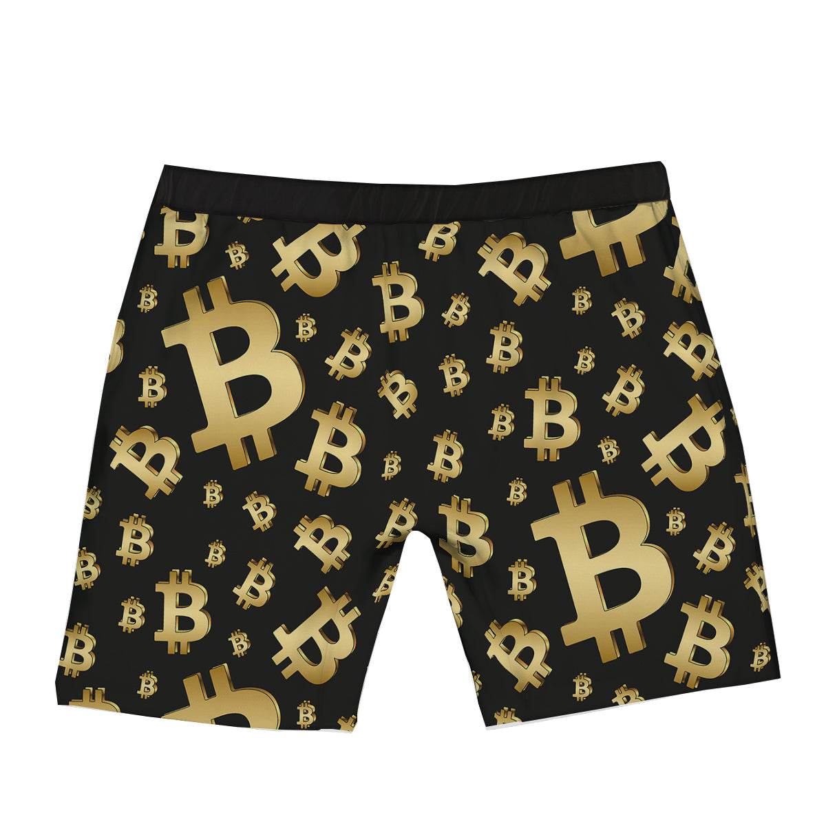 Cryptocurrency Bitcoin Print Pattern Boxer Briefs-grizzshop
