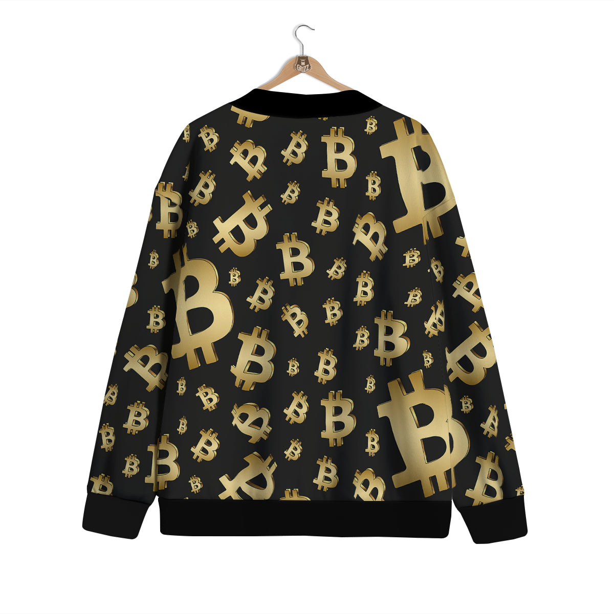 Cryptocurrency Bitcoin Print Pattern Cardigan-grizzshop
