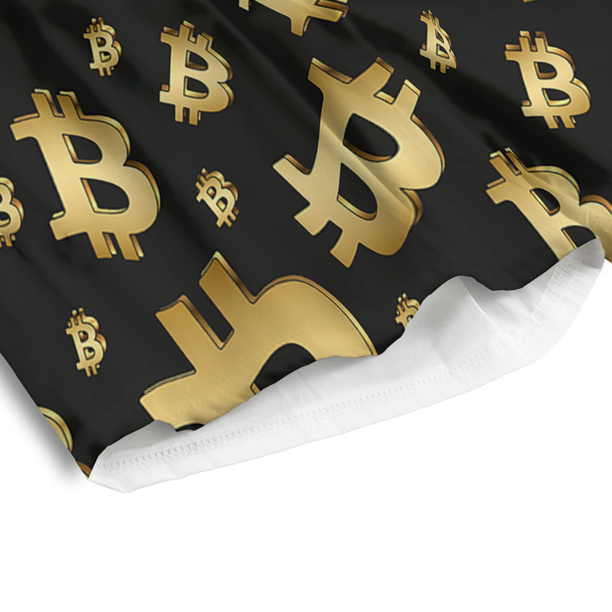 Cryptocurrency Bitcoin Print Pattern Men's Athletic Shorts