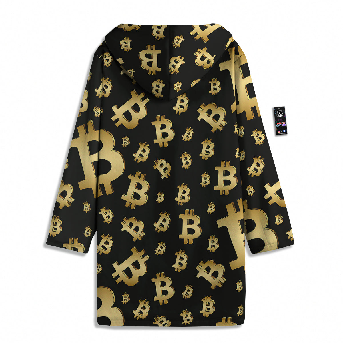 Cryptocurrency Bitcoin Print Pattern Men's Windbreaker Jacket-grizzshop