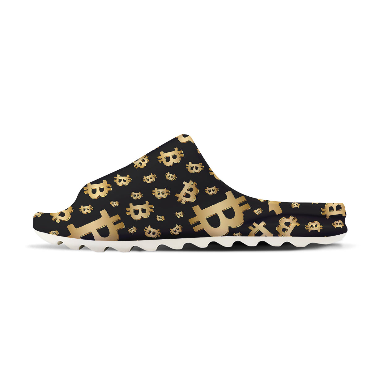Cryptocurrency Bitcoin Print Pattern Sandals-grizzshop