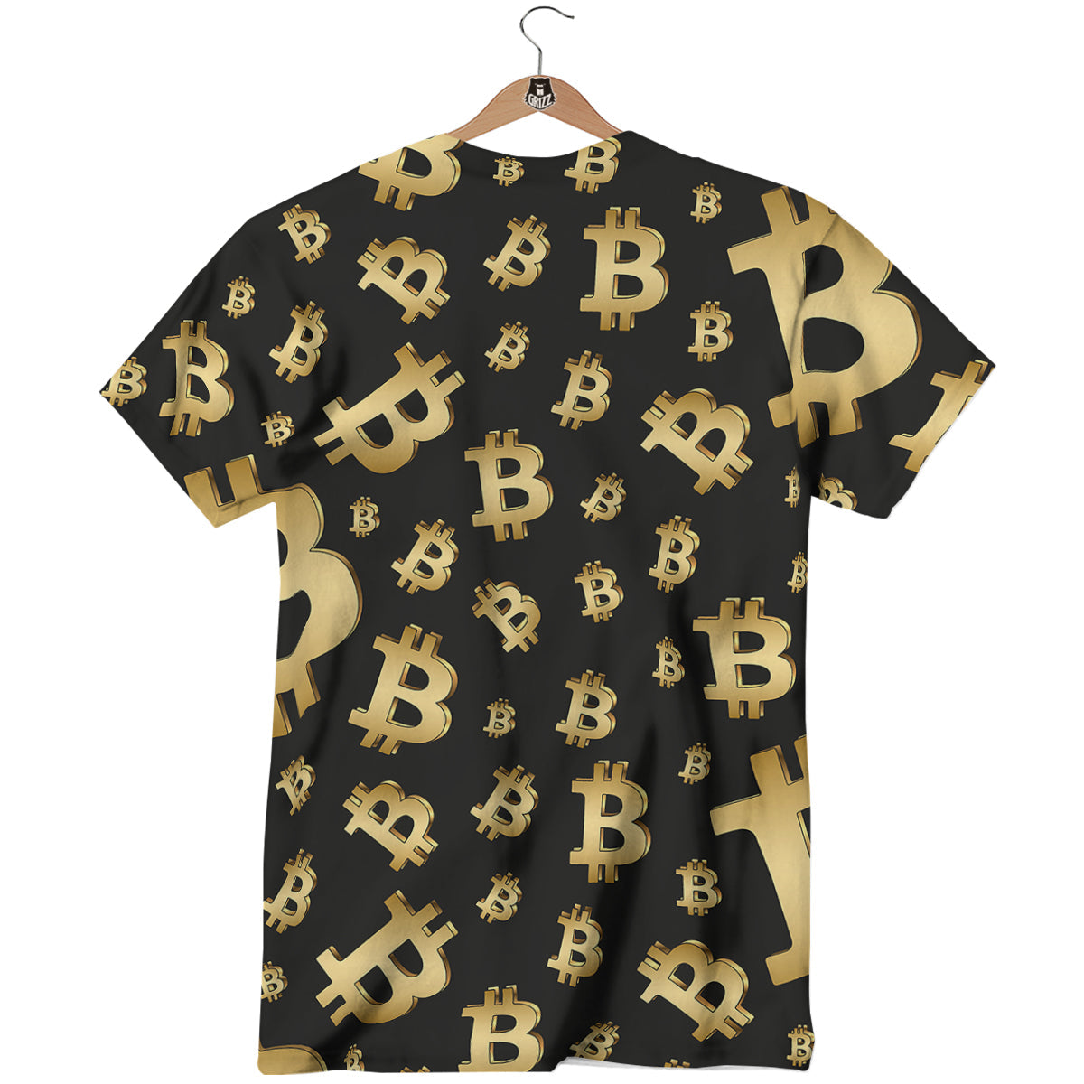 Cryptocurrency Bitcoin Print Pattern T-Shirt-grizzshop