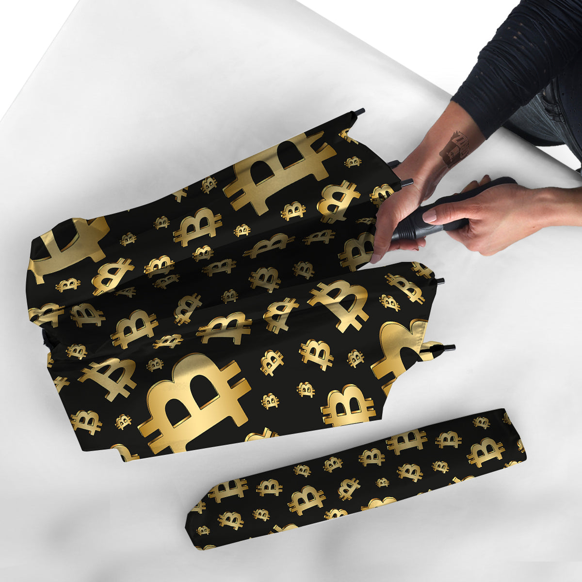 Cryptocurrency Bitcoin Print Pattern Umbrella-grizzshop
