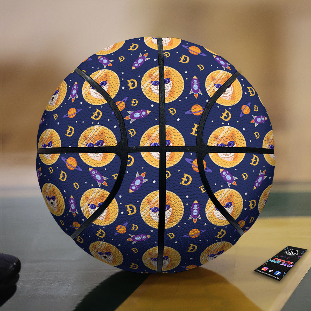 Cryptocurrency Shiba Print Pattern Basketball-grizzshop