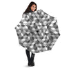 Cube Geometric Shape White Print Pattern Umbrella-grizzshop