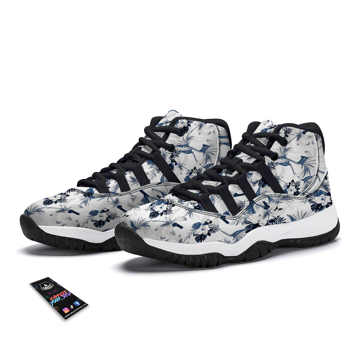 Cubic Beer Mugs On Blue Print Pattern Black Bball Shoes-grizzshop