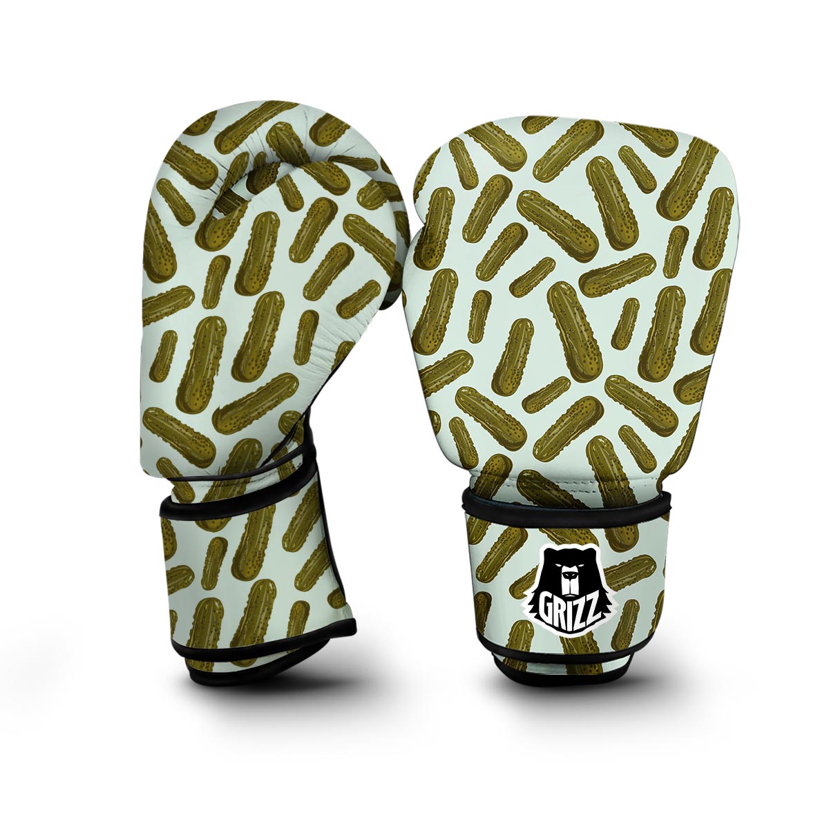 Cucumber Pickle Print Pattern Boxing Gloves-grizzshop