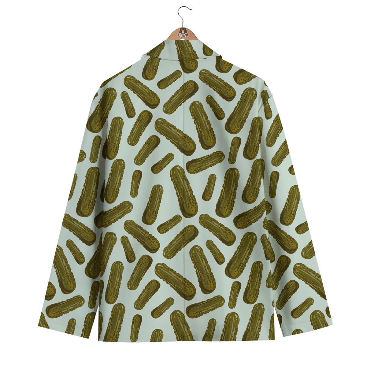 Cucumber Pickle Print Pattern Men's Blazer-grizzshop