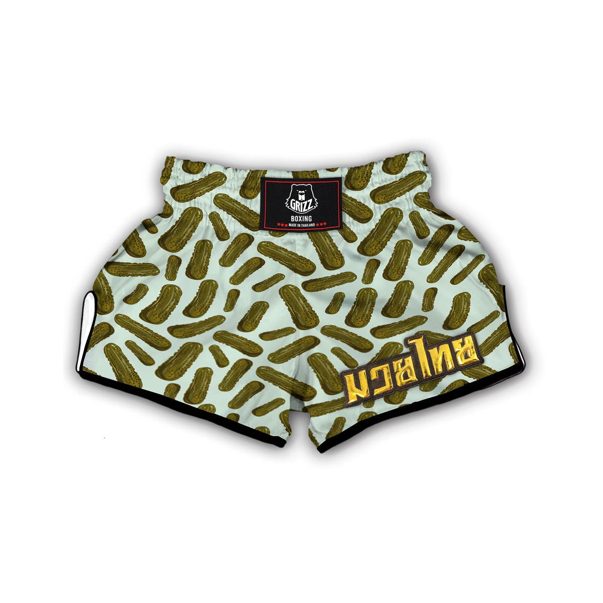 Cucumber Pickle Print Pattern Muay Thai Boxing Shorts-grizzshop