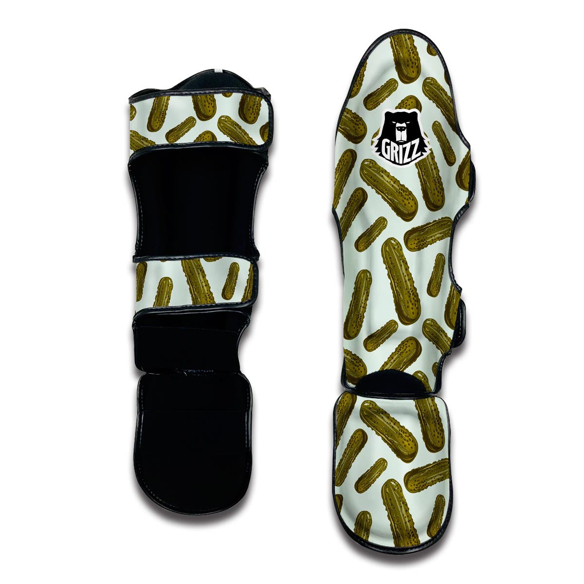 Cucumber Pickle Print Pattern Muay Thai Shin Guards-grizzshop