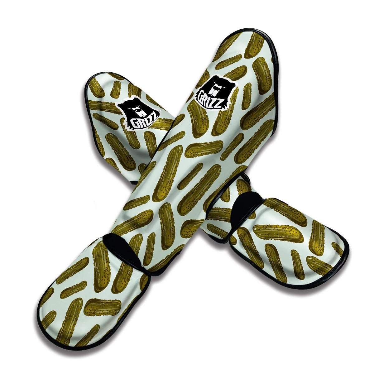 Cucumber Pickle Print Pattern Muay Thai Shin Guards-grizzshop