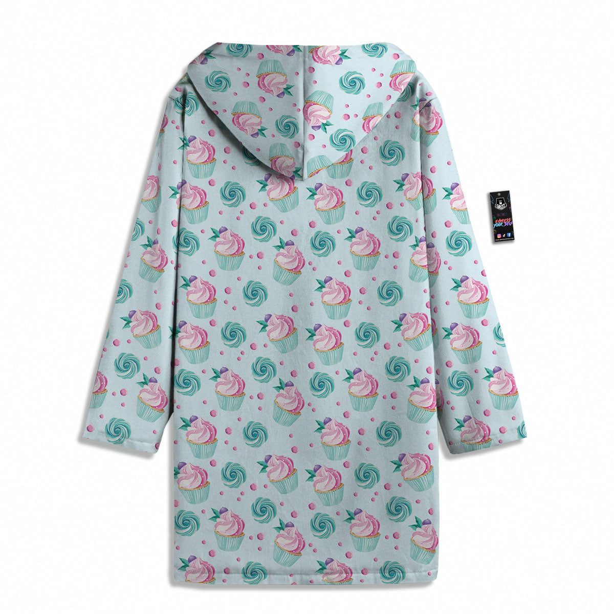 Cupcake Cartoon Print Pattern Men's Windbreaker Jacket-grizzshop