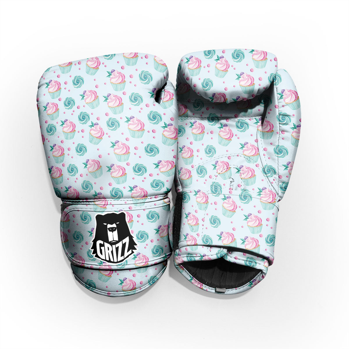 Cupcake Cartoon Print Pattern Pro Boxing Glove