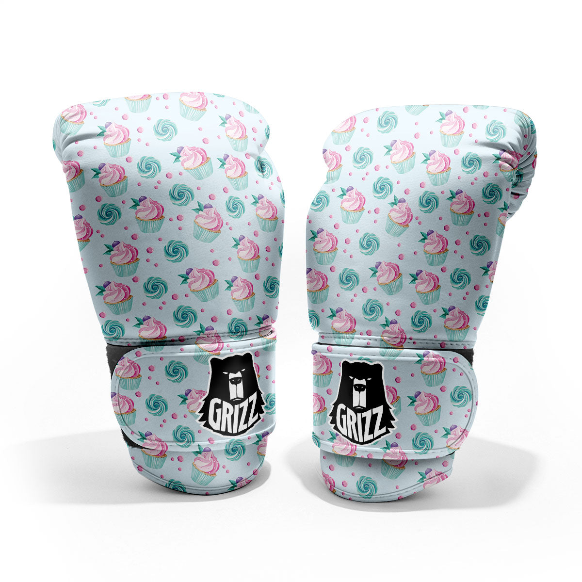 Cupcake Cartoon Print Pattern Pro Boxing Glove