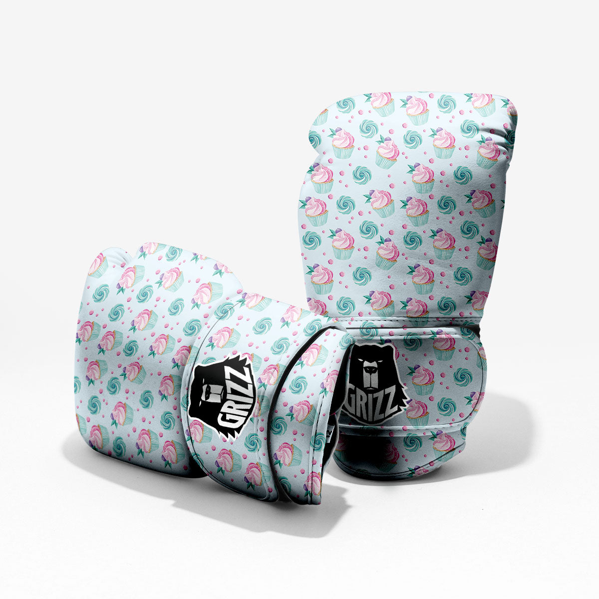 Cupcake Cartoon Print Pattern Pro Boxing Glove
