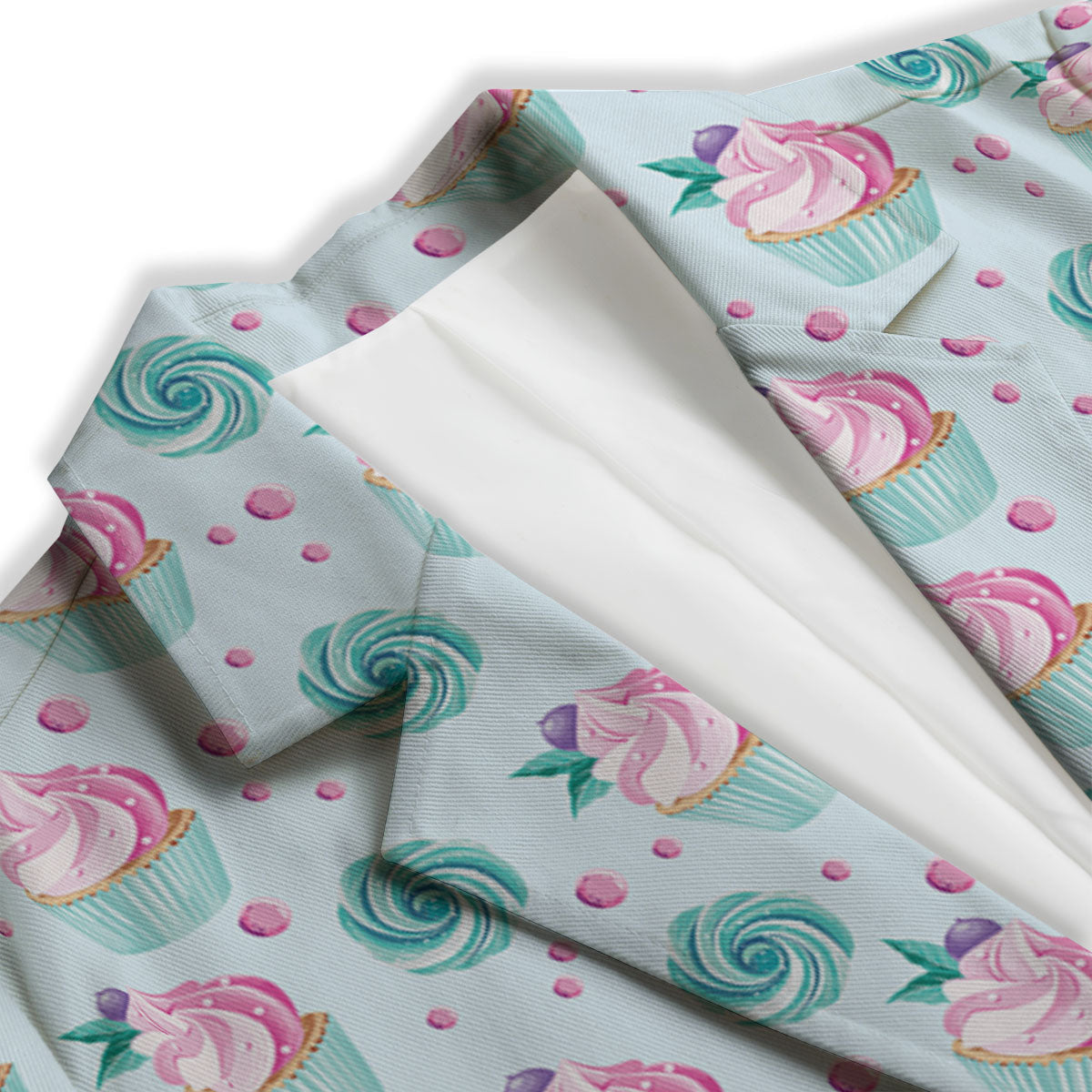 Cupcake Cartoon Print Pattern Women's Blazer-grizzshop