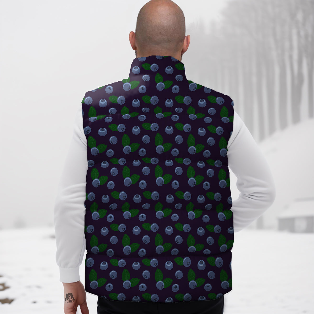 Cupcake Cherry Pattern Print Down Vest