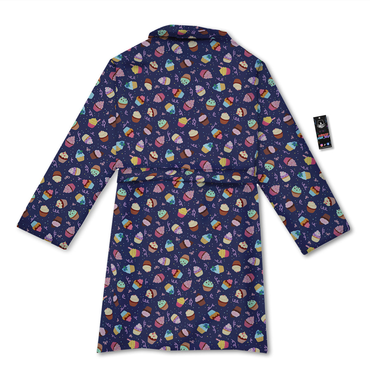 Cupcake Cute Print Pattern Bathrobe-grizzshop