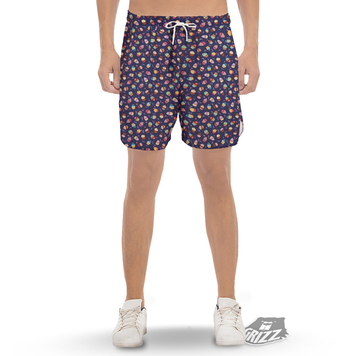 Cupcake Cute Print Pattern Men's Gym Shorts-grizzshop