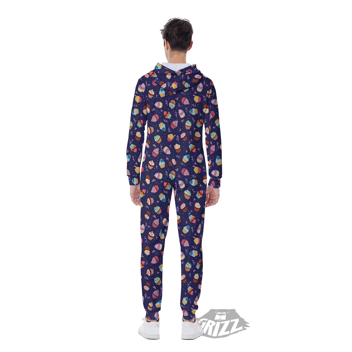 Cupcake Cute Print Pattern Men's Jumpsuit-grizzshop