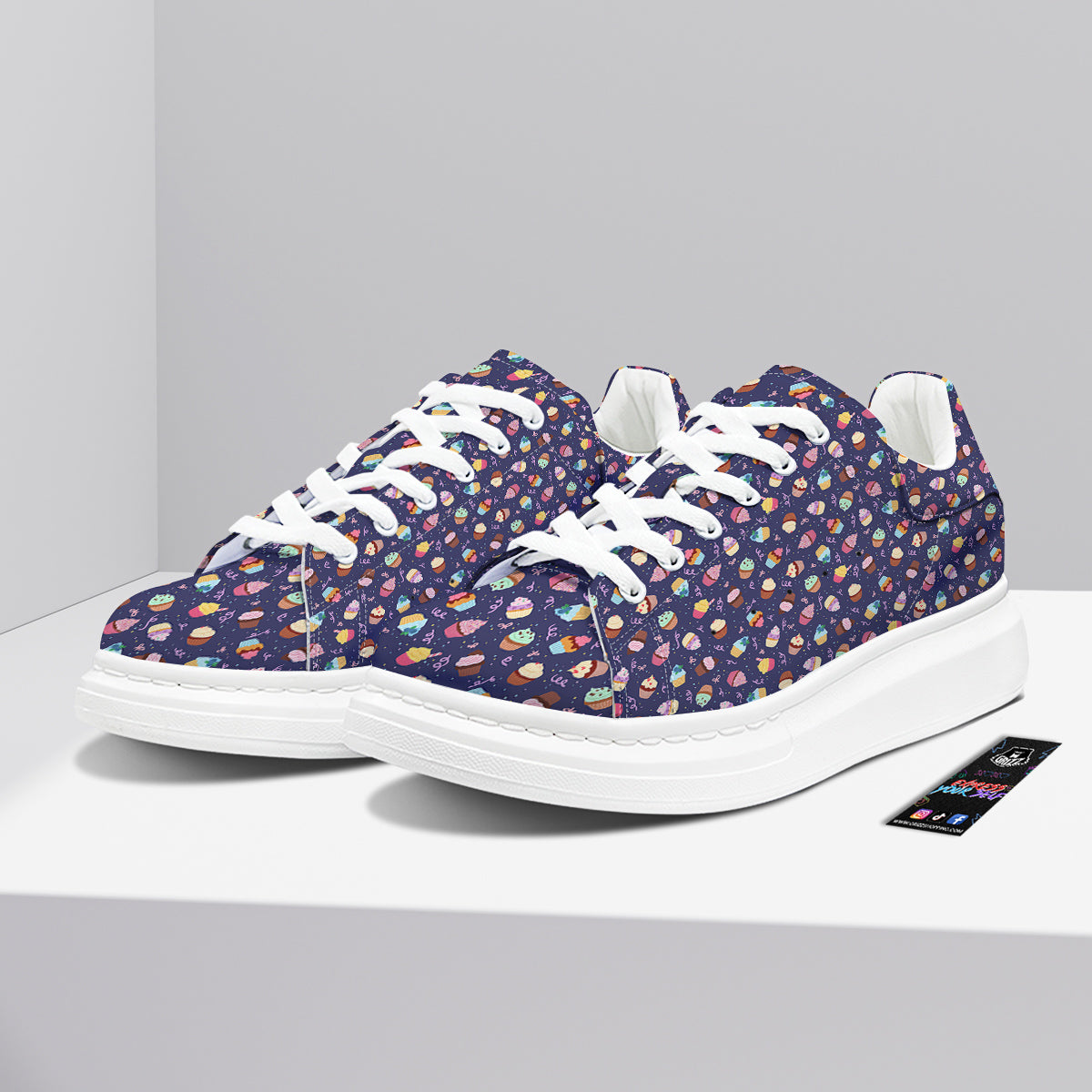 Cupcake Cute Print Pattern Platform Shoes-grizzshop