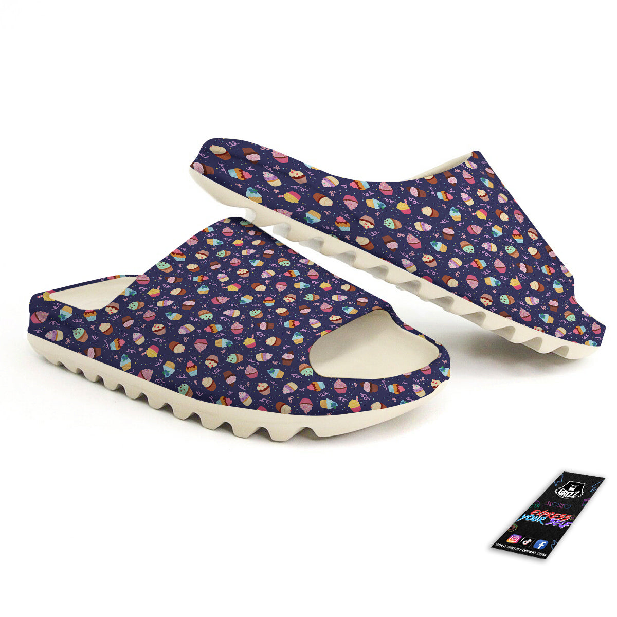 Cupcake Cute Print Pattern Sandals-grizzshop