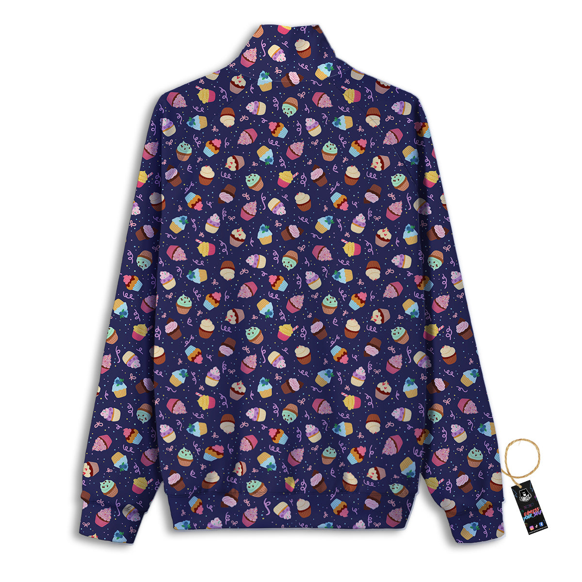 Cupcake Cute Print Pattern Track Jacket-grizzshop
