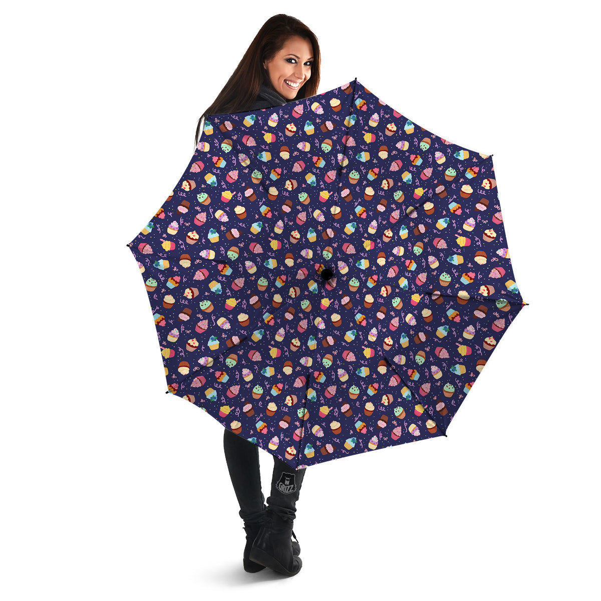 Cupcake Cute Print Pattern Umbrella-grizzshop