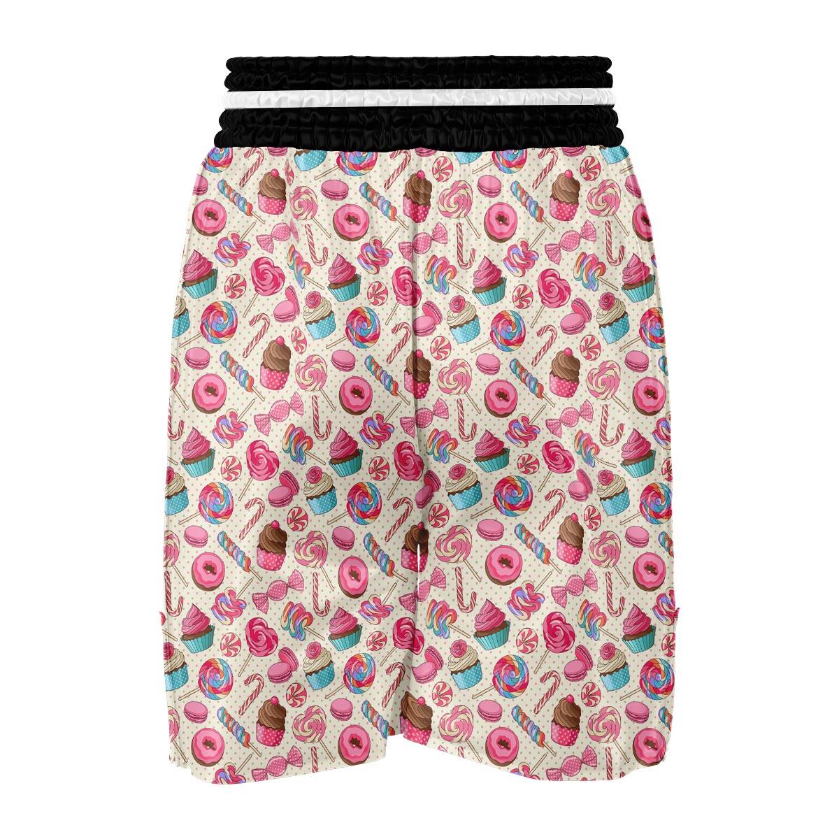 Cupcake Dessert Pattern Print Boxing Shorts-grizzshop