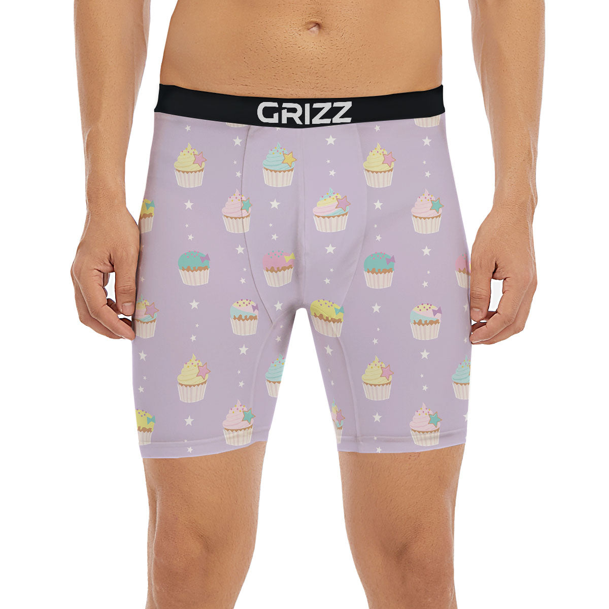 Cupcake Pastel Print Pattern Boxer Briefs-grizzshop