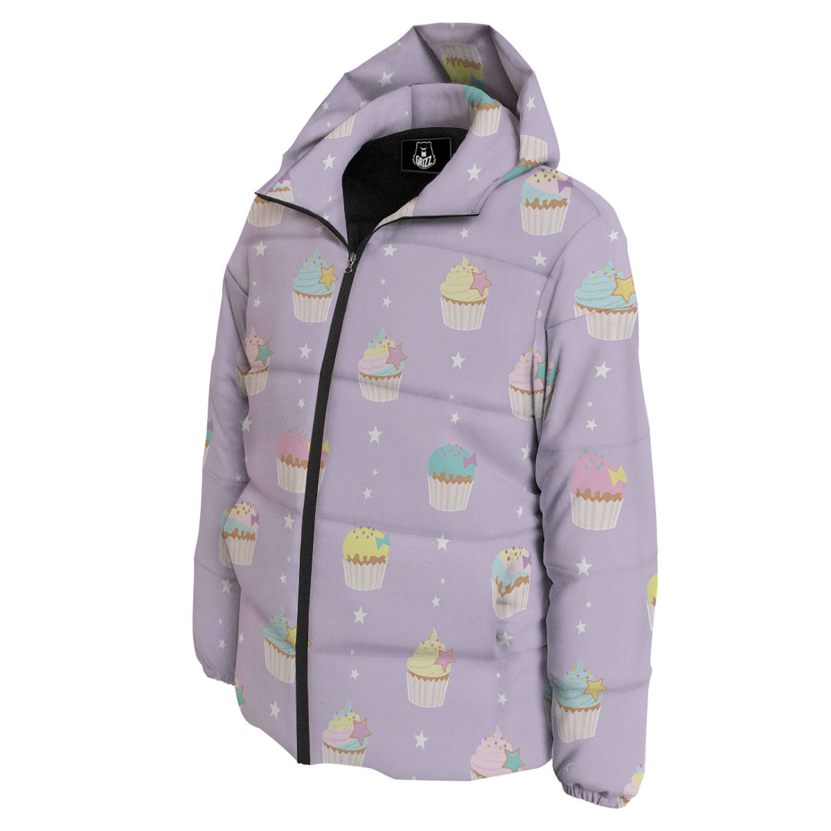 Cupcake Pastel Print Pattern Down Jacket-grizzshop