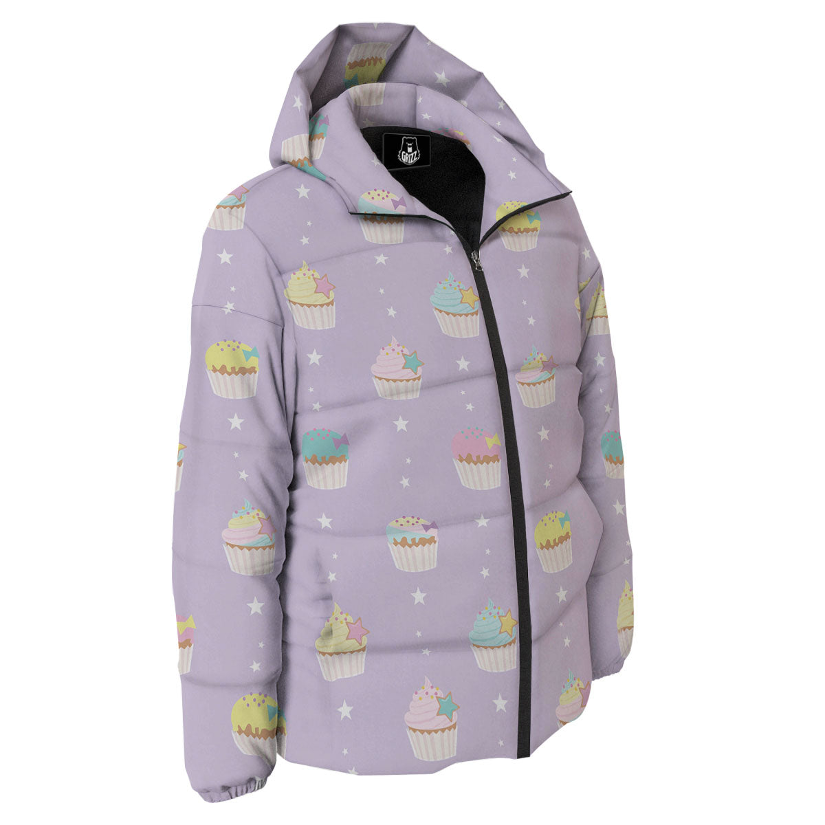 Cupcake Pastel Print Pattern Down Jacket-grizzshop