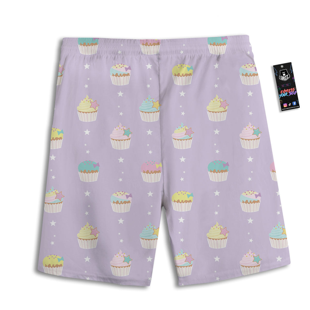 Cupcake Pastel Print Pattern Men's Athletic Shorts