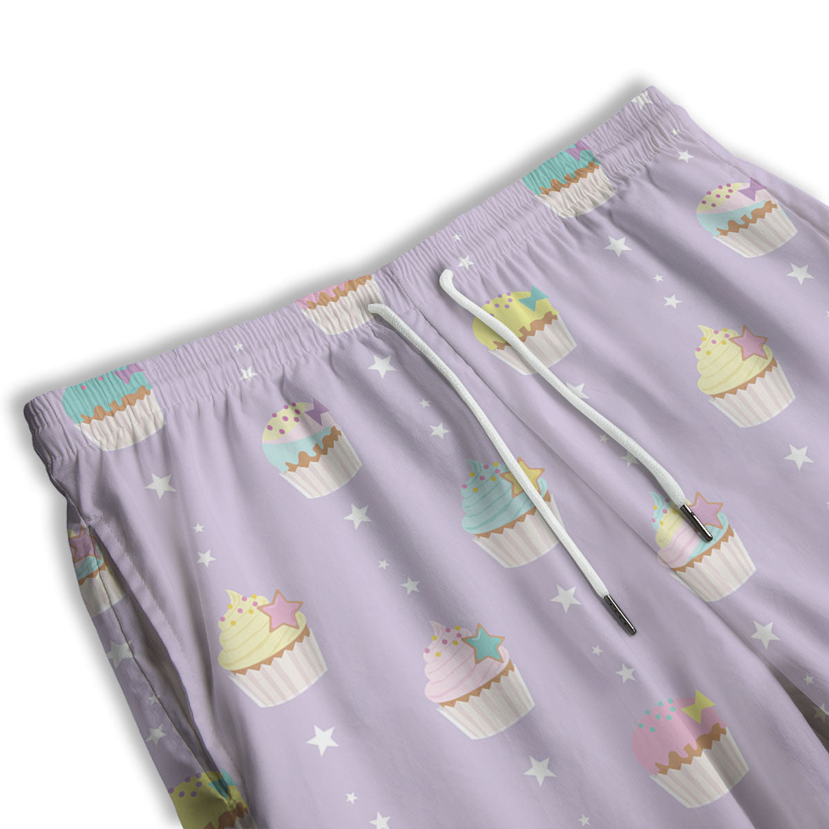 Cupcake Pastel Print Pattern Men's Athletic Shorts