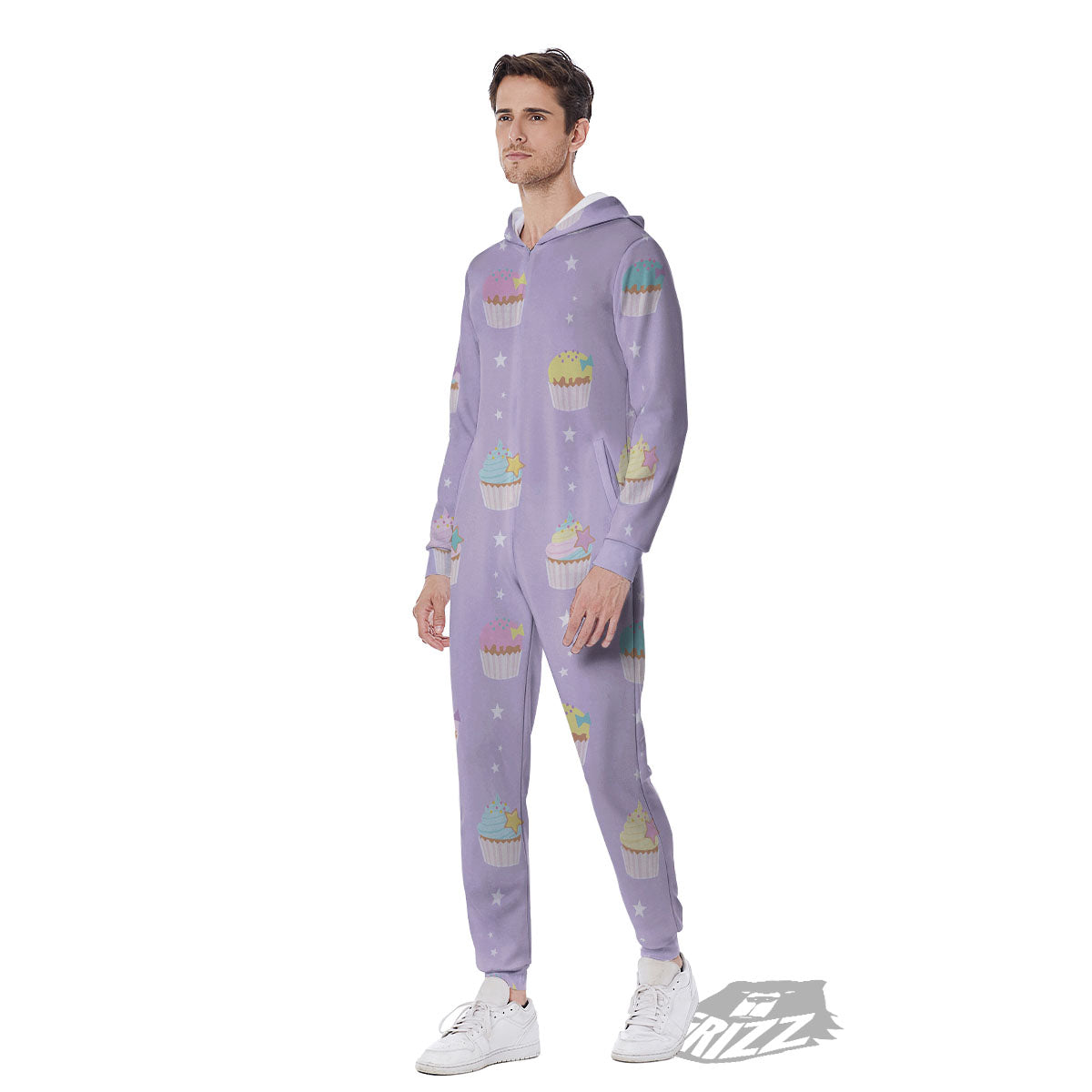 Cupcake Pastel Print Pattern Men's Jumpsuit-grizzshop