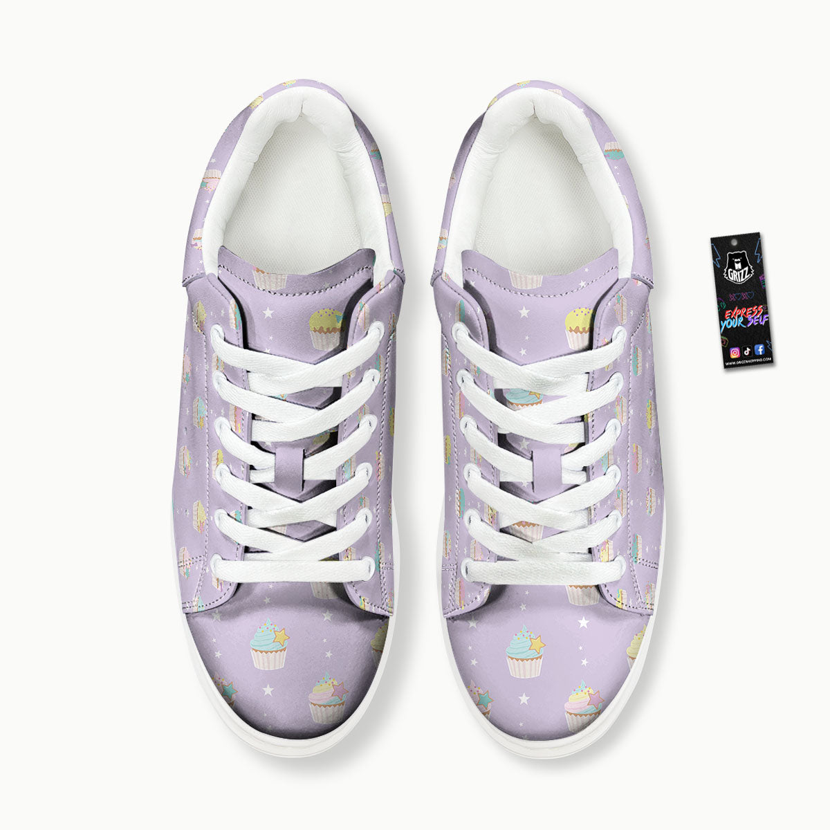 Cupcake Pastel Print Pattern Platform Shoes-grizzshop