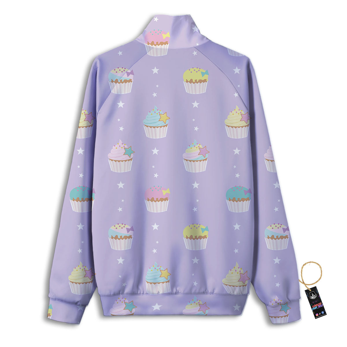Cupcake Pastel Print Pattern Track Jacket-grizzshop