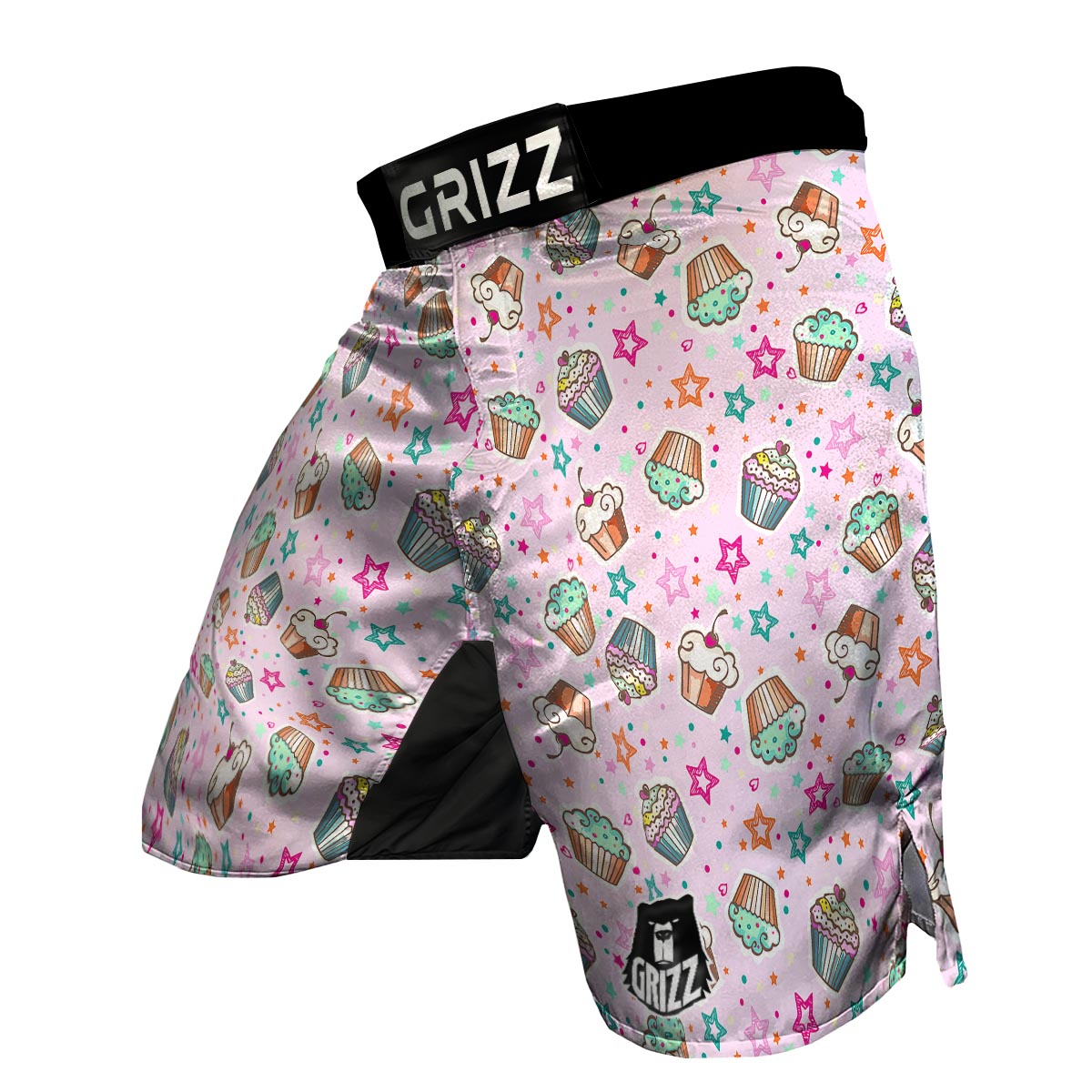 Cupcake Pattern Print MMA Shorts-grizzshop