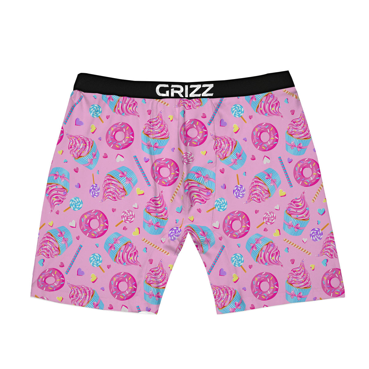 Cupcake Pink Print Pattern Boxer Briefs-grizzshop