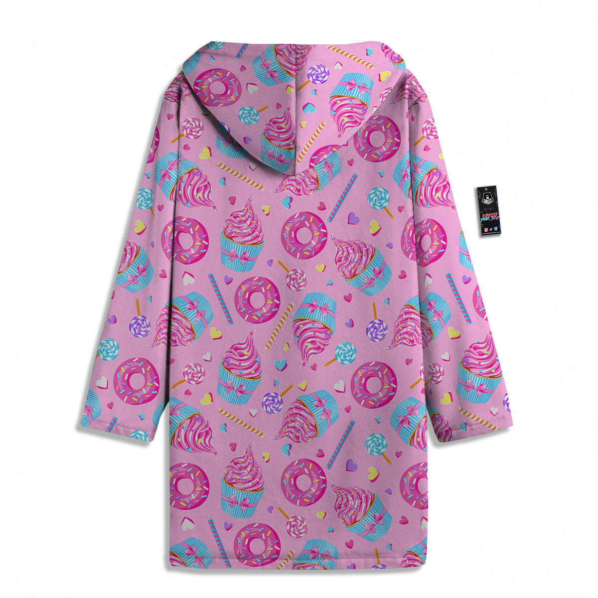 Cupcake Pink Print Pattern Men's Windbreaker Jacket-grizzshop