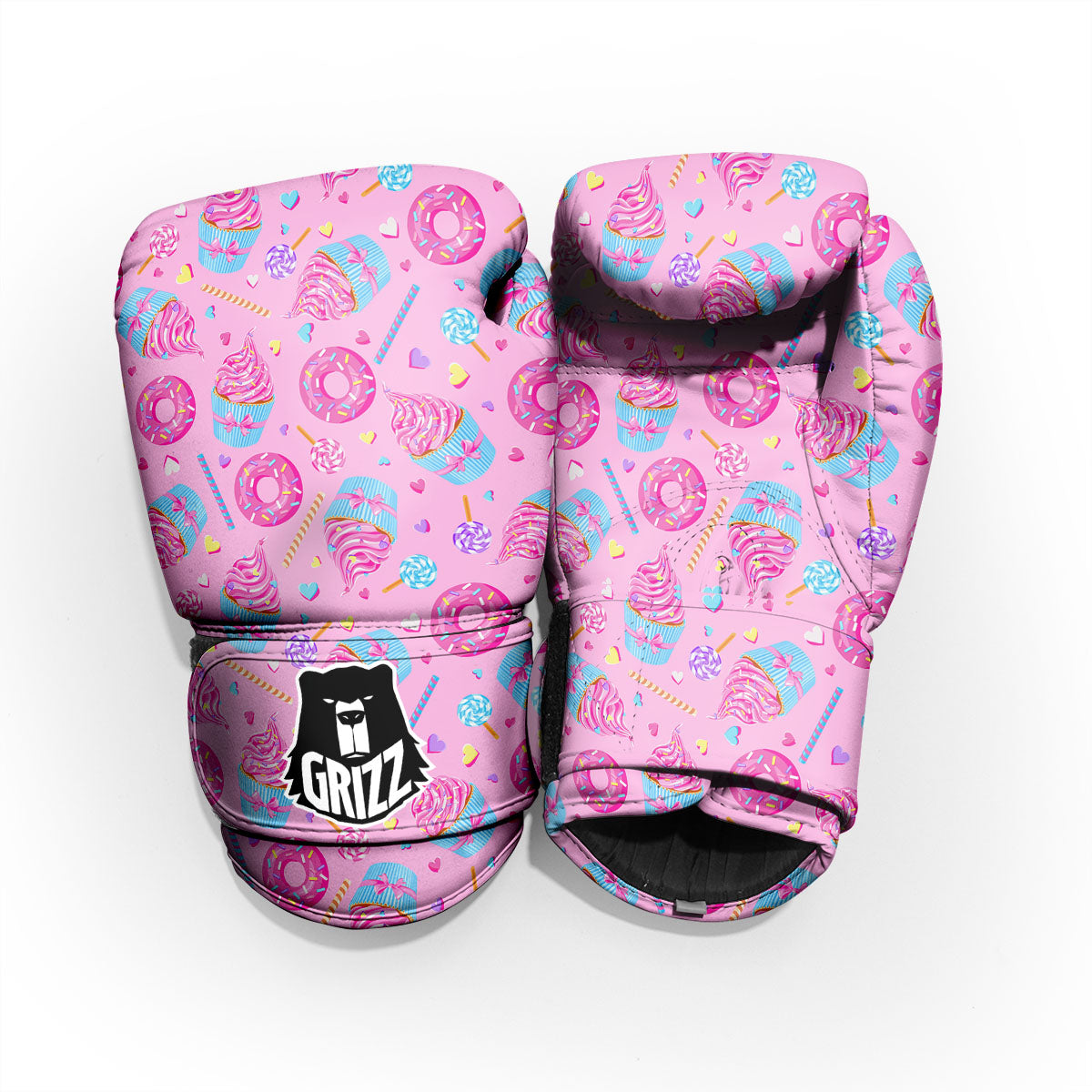 Cupcake Pink Print Pattern Pro Boxing Glove