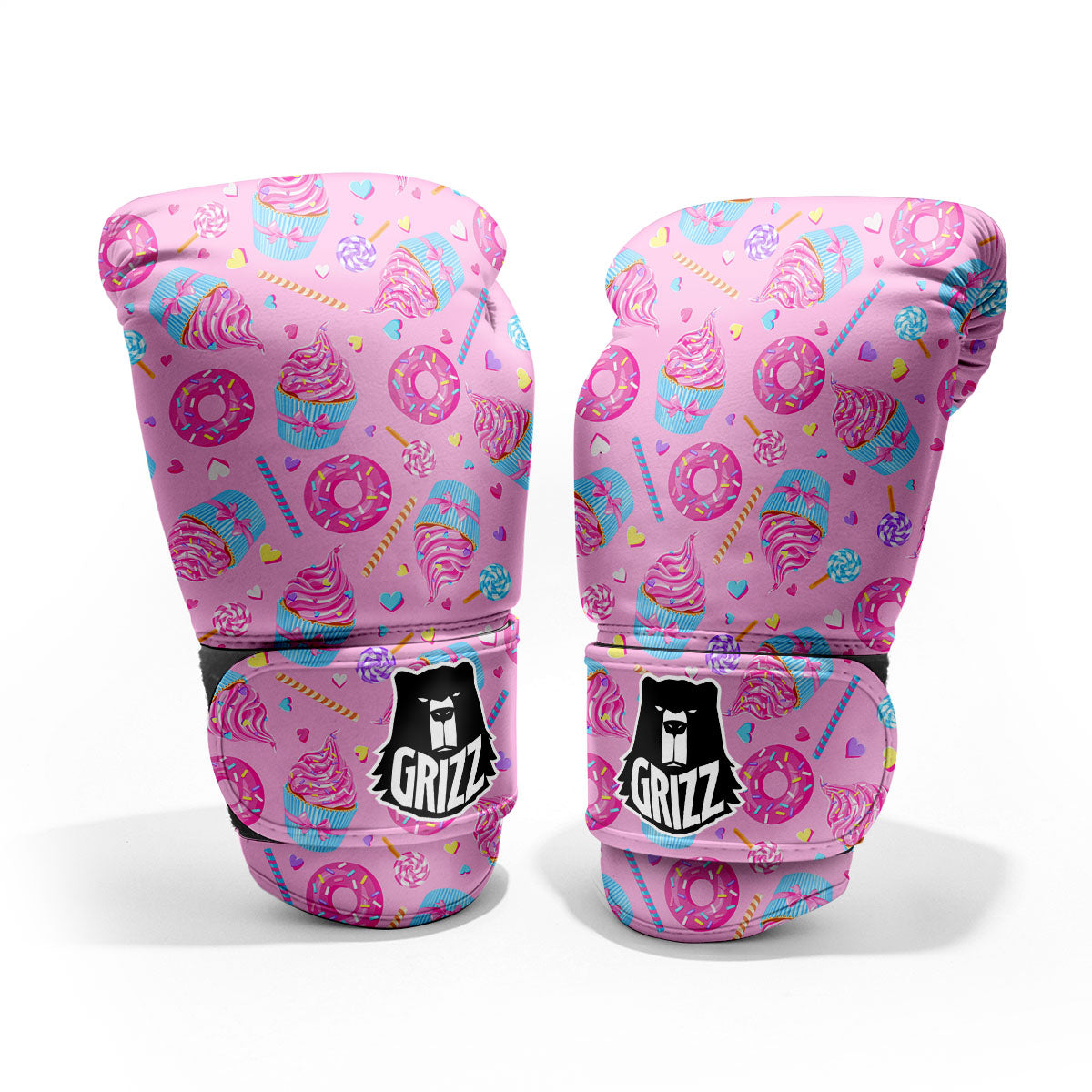 Cupcake Pink Print Pattern Pro Boxing Glove