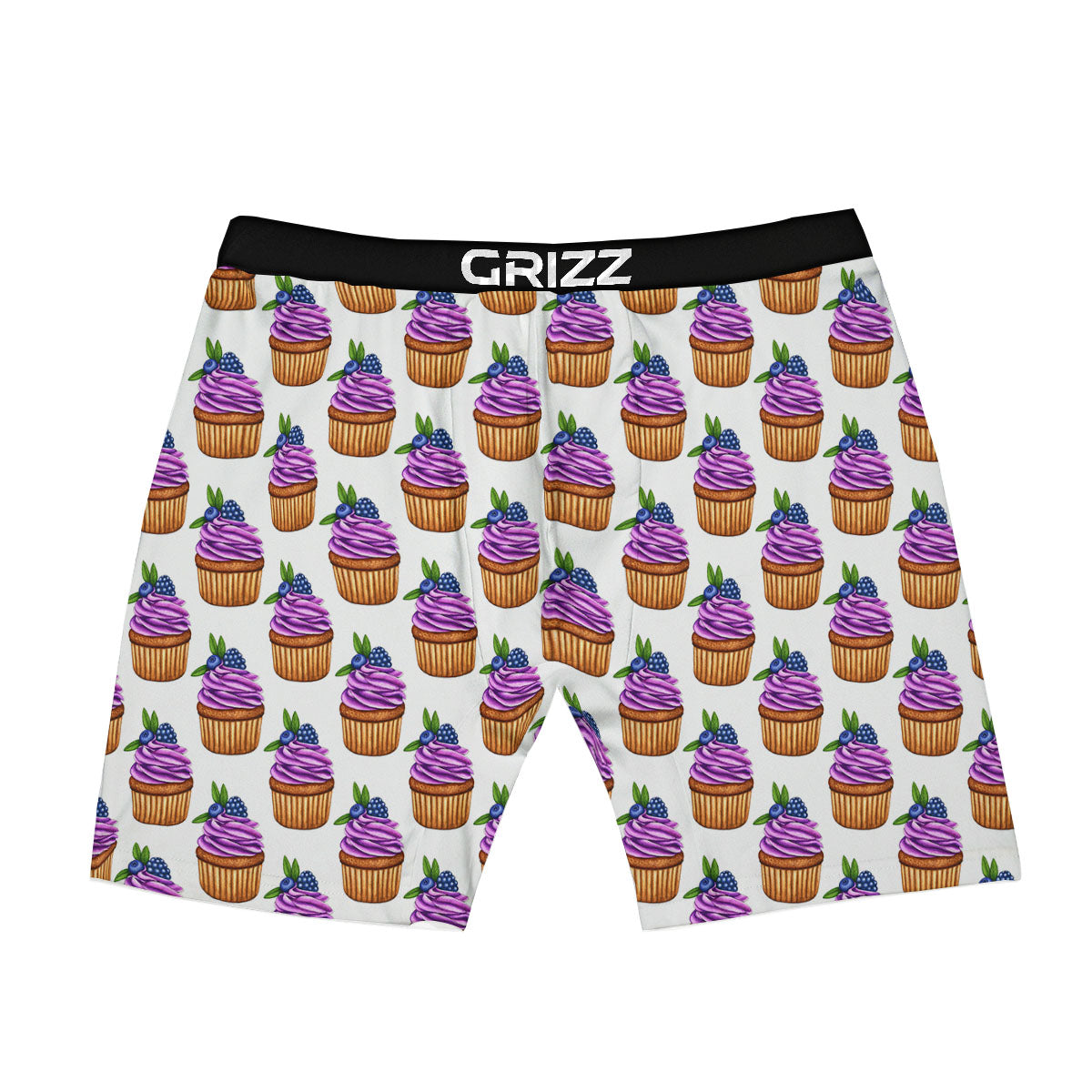 Cupcake Purple Print Pattern Boxer Briefs-grizzshop
