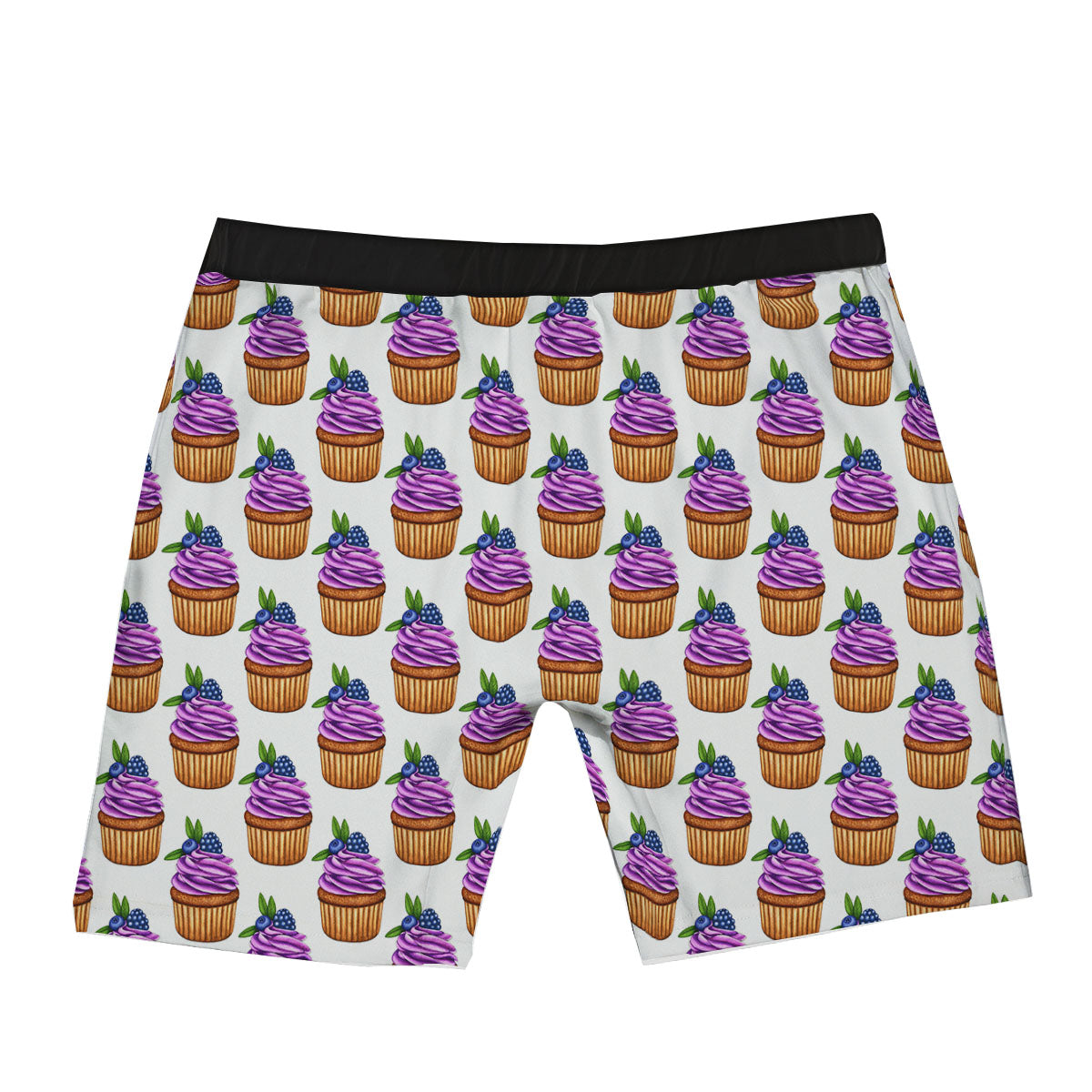 Cupcake Purple Print Pattern Boxer Briefs-grizzshop