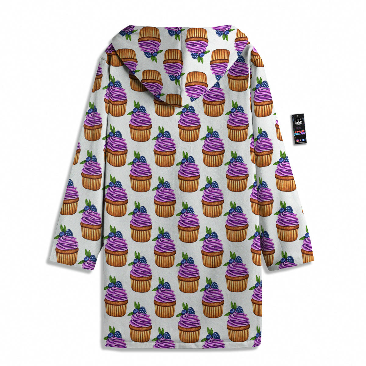 Cupcake Purple Print Pattern Men's Windbreaker Jacket-grizzshop