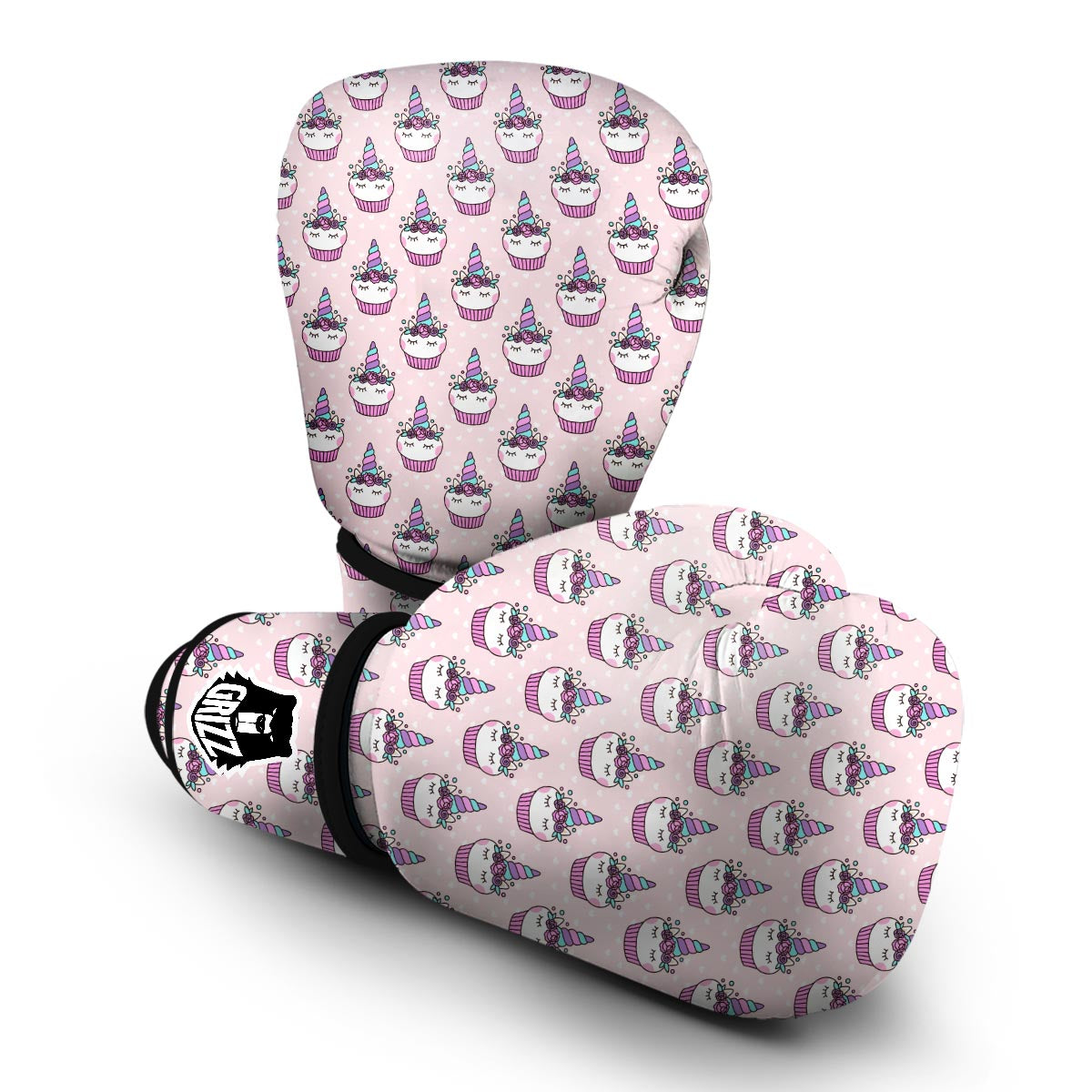 Cupcake Unicorn Pattern Print Boxing Gloves-grizzshop