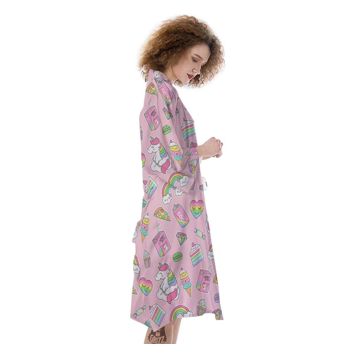 Cupcake Unicorn Print Pattern Kimono-grizzshop