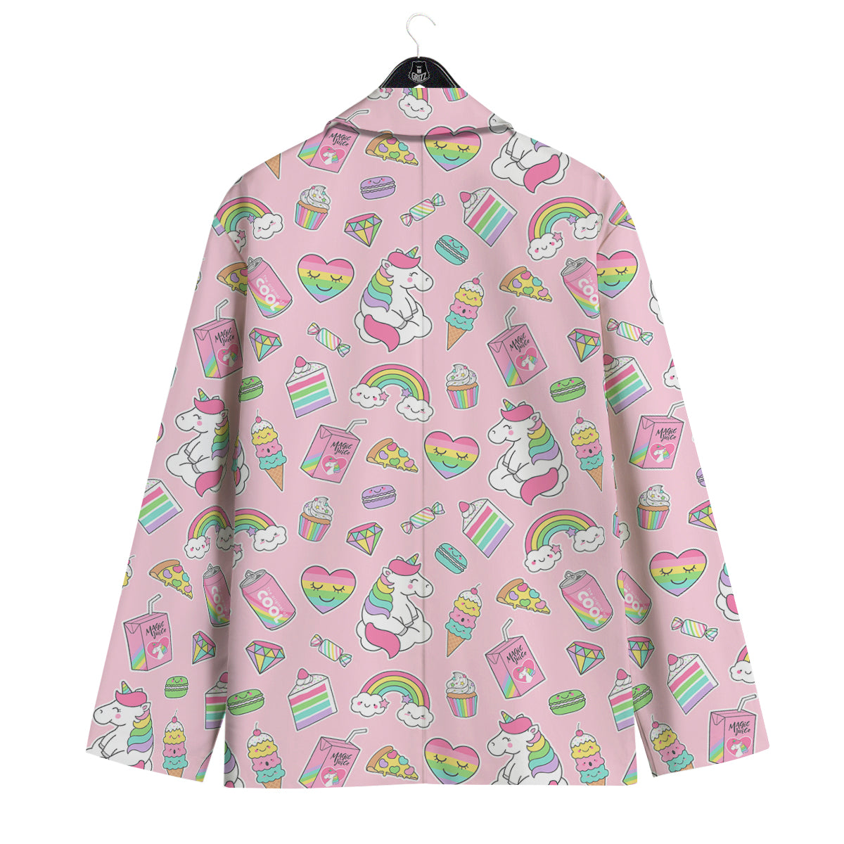 Cupcake Unicorn Print Pattern Men's Sport Coat-grizzshop