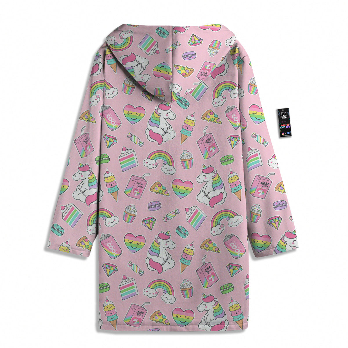 Cupcake Unicorn Print Pattern Men's Windbreaker Jacket-grizzshop